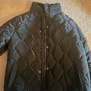 Black Quilted Girls Jacket